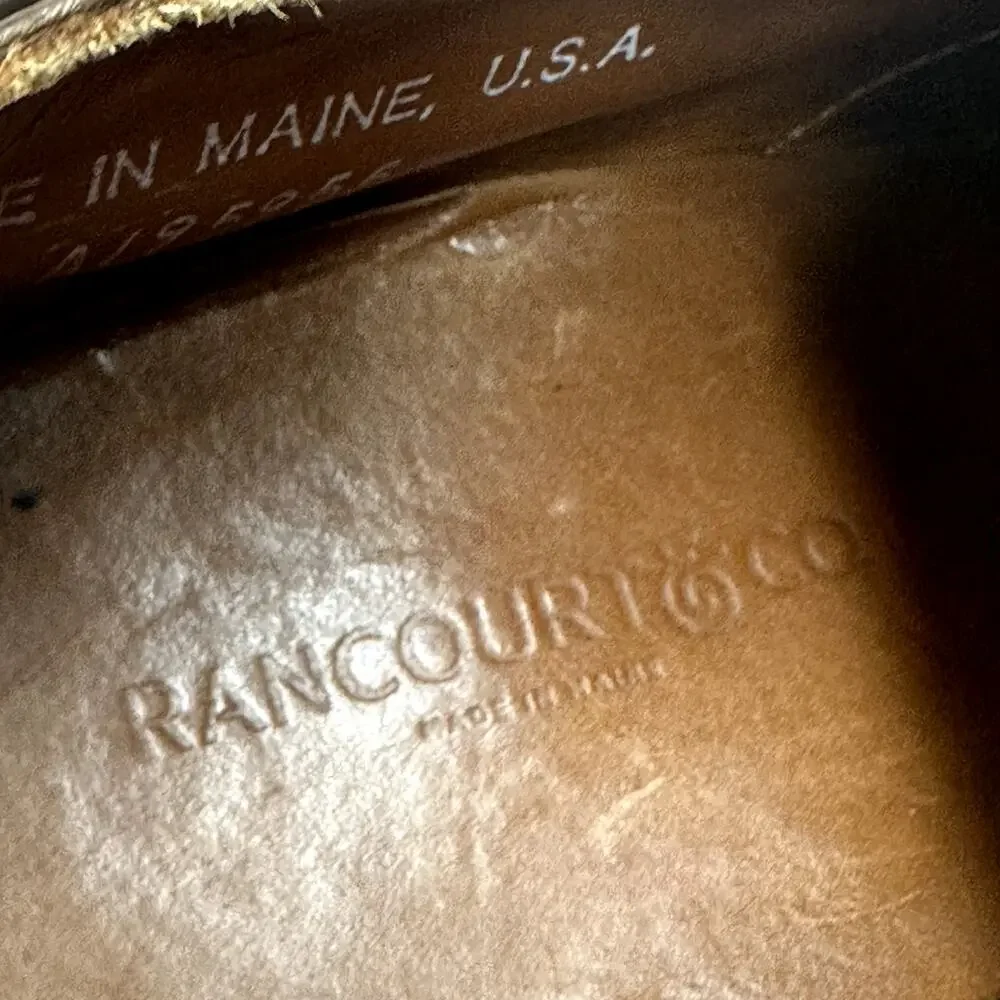 NEW HEELS Rancourt & Co. Oxford Heritage Brown Made in Maine USA 10 D
